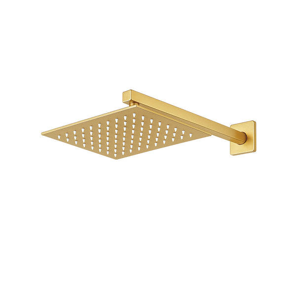 REGADERA CUADRADA CON BRAZO BRUSHED GOLD TB43.902BG