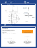 REGADERA REDONDA TB90.901 NEGRO