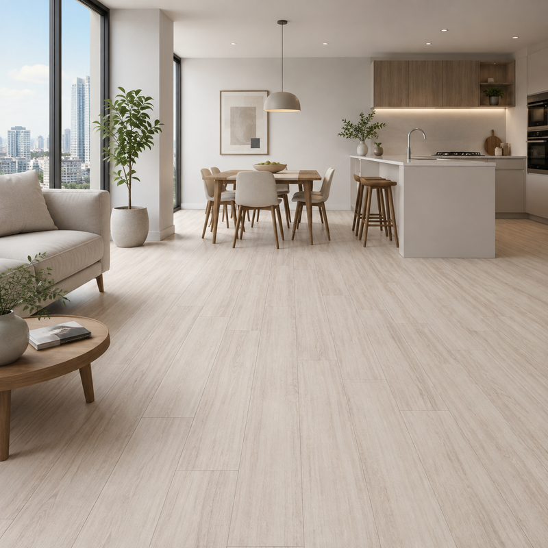 PISO PORCELANICO TIPO MADERA NOVUS WHITE ESMALTADO 19.3X119 (CAJA 1.61) 7PZS