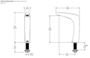 LLAVE PARA LAVABO ALTA ELECTRONICA DE SENSOR DE BATERIAS LIQUIDA EBANO TV-302-EB