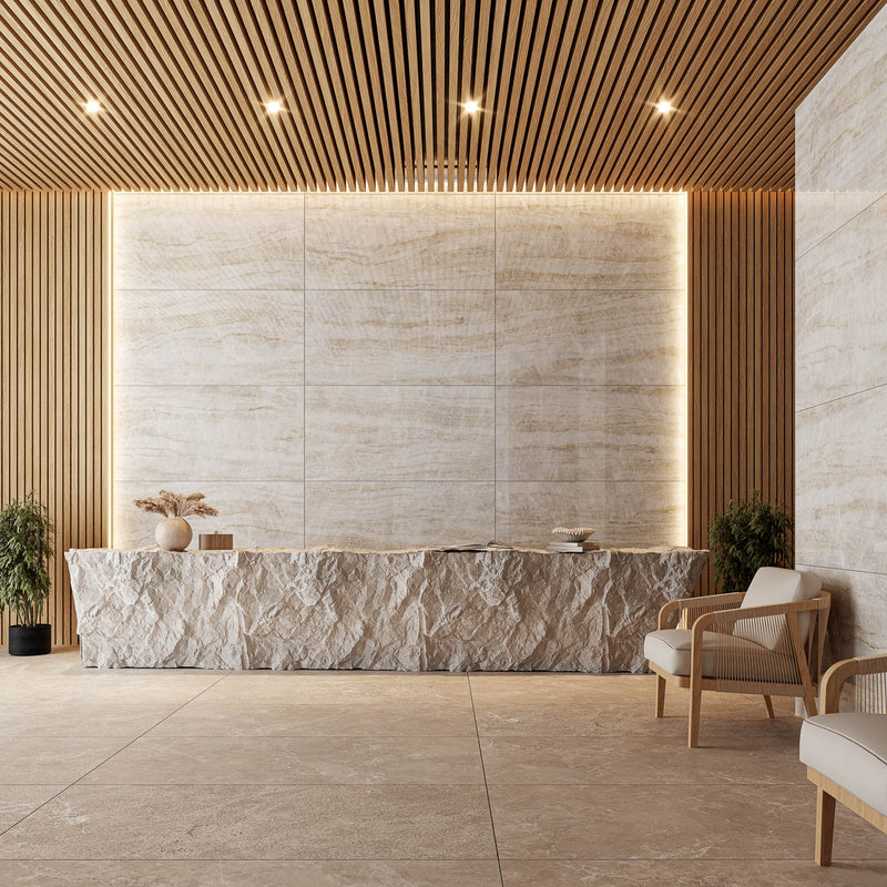 PISO PORCELANICO TAJ MAHAL  PULIDO 80X160 (CAJA 2.56)2PZ