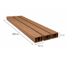 VIGAS EXTERIOR CARAMEL WPC 290X10X5cm