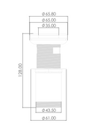 CONTRA POP-UP CON REBOSADERO WA27.350BG ORO CEPILLADO
