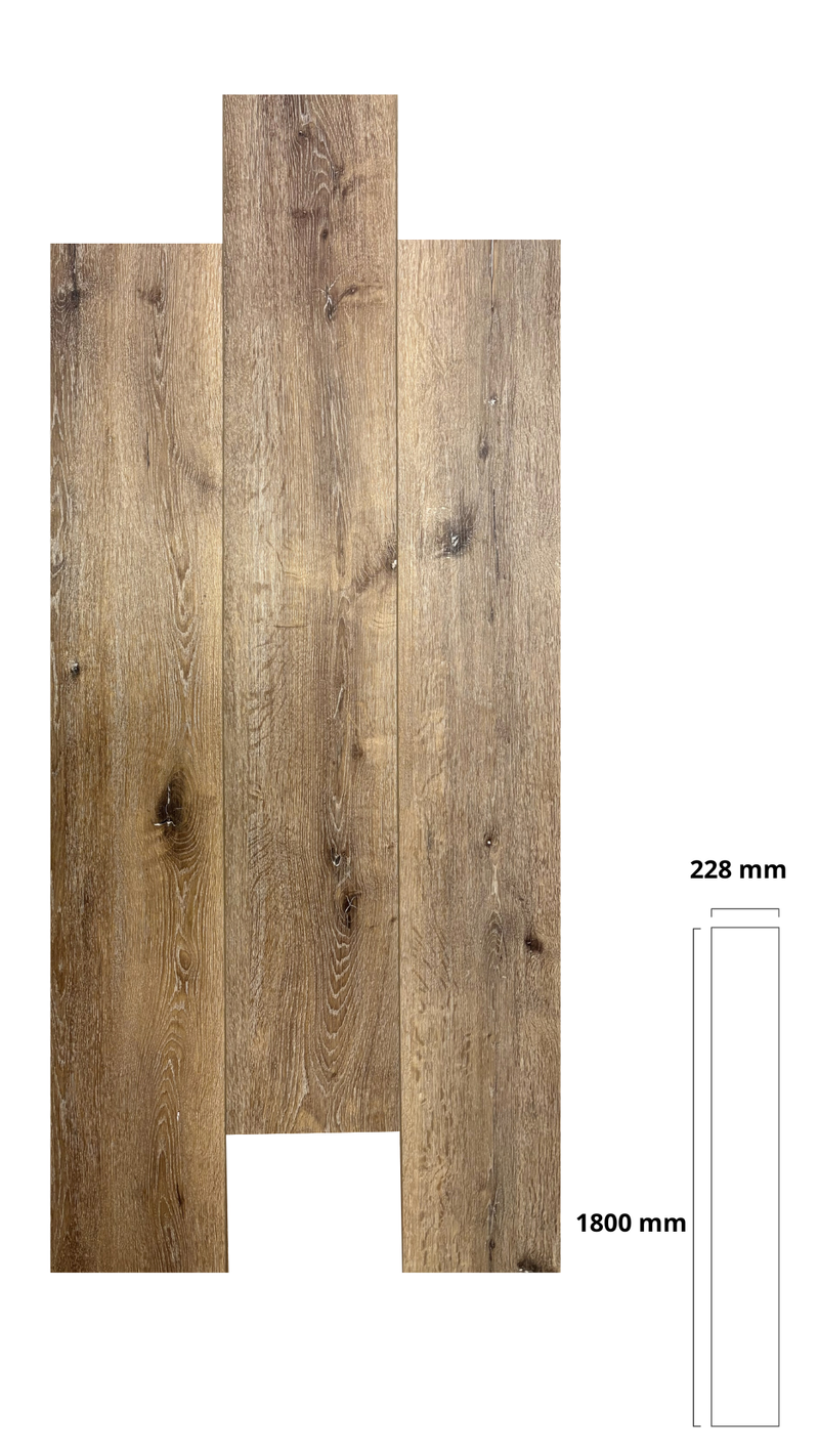 PISO VINILICO WPC TITAN OLD ENGLISH 3006 1800X228X7+1MM(CAJA 2.05m2) 5PZ