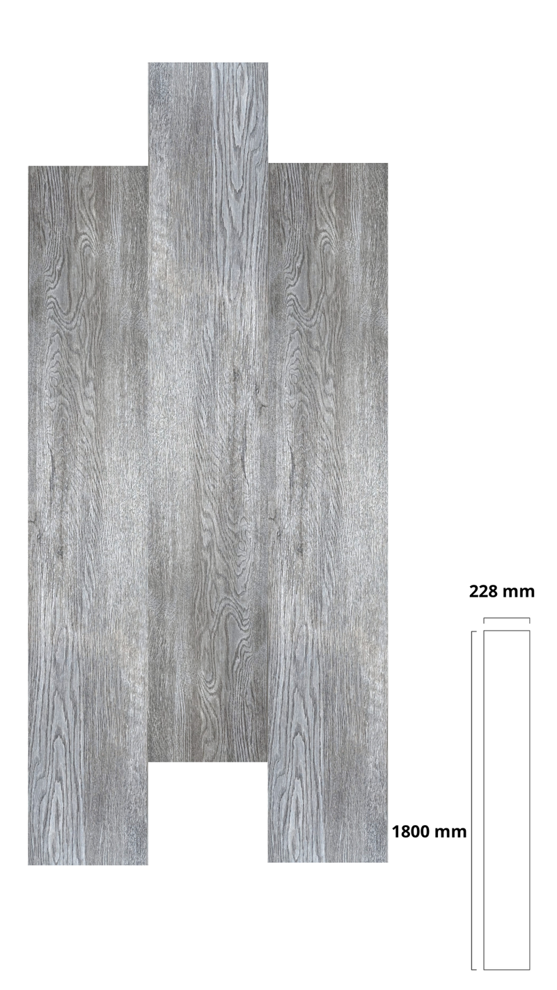 PISO VINILICO WPC TITAN PLATINUM OAK 3001 1800X228X7+1MM(CAJA 2.05m2) 5PZ