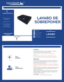 LAVABO RECTANGULAR CERAMICO NEGRO MATE WS-LC001N