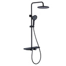 CONJUNTO DE DUCHA CON REPISA INCLUIDA NEGRO MATE