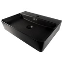 LAVABO RECTANGULAR CERAMICO NEGRO MATE WS-LC001N