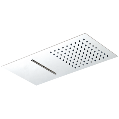 REGADERA DE LLUVIA CON CASCADA 480x 200 mm EN ACERO INOXIDABLE 304 WS09.007