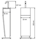 MUEBLE CON DISPENSADOR AUTOMATICO DE GEL Y JABON WE23.310 SET