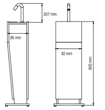 MUEBLE CON DISPENSADOR AUTOMATICO DEL GEL Y JABON WE23.310 SET