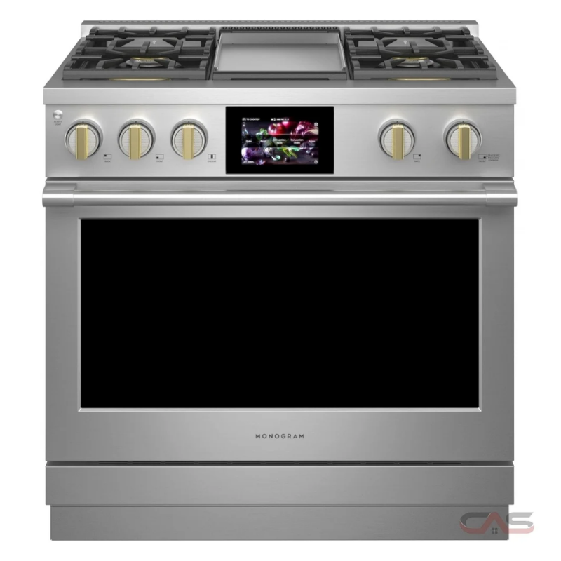 ESTUFA DE 90CMS/36"/4 QUEMADORES+PLANCHA ACERO INOXIDABLE STATEMENT ZDP364NDTSS DUAL