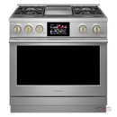 ESTUFA DE 90CMS/36"/4 QUEMADORES+PLANCHA ACERO INOXIDABLE STATEMENT ZDP364NDTSS DUAL