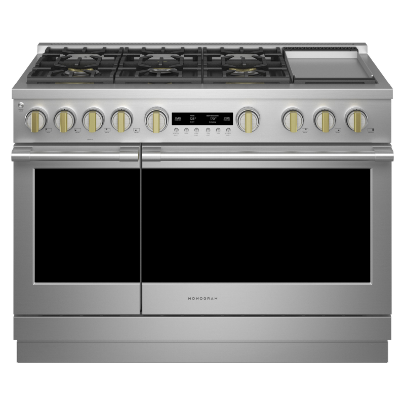 ESTUFA DE 120CMS/48"/6 QUEMADORES+PLANCHA ACERO INOXIDABLE STATEMENT ZDP486NDTSS DUAL