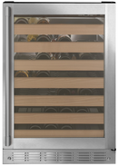 CAVA DE VINOS DE 156L ACERO INOXIDABLE CON RACKS DE MADERA MINIMALIST STATE ZDWR240NBS