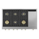 ESTUFA DE 120CMS/48"/6 QUEMADORES+PLANCHA ACERO INOXIDABLE STATEMENT ZGU486NDTSS