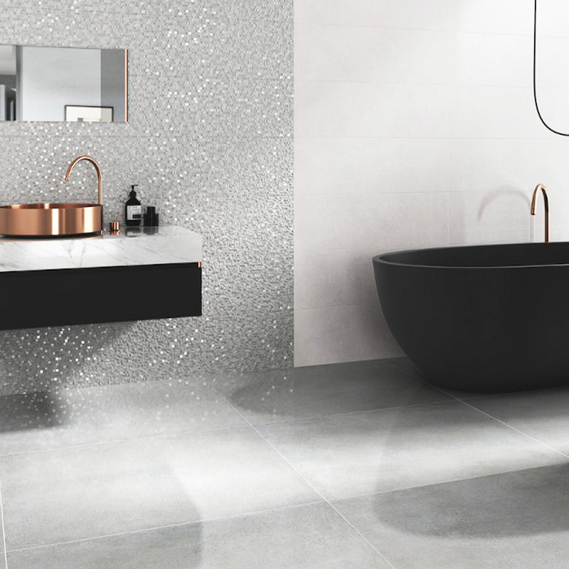 MURO PORCELANICO ICE CUBE  WHITE  25 X 75 (CAJA DE 1.45 M2)