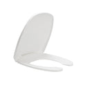 ASIENTO PARA INODORO ELONGADO FRENTE ABIERTO CIERRE LENTO CON ANTIBACTERIAL CON TAPA ENVOLVENTE PARA WC MURANO BLANCO AT-3