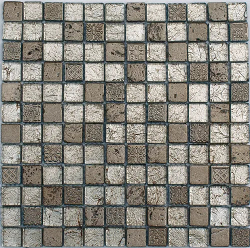 MOSAICO DE CRISTAL ATIKA PLATINO MM 30X30