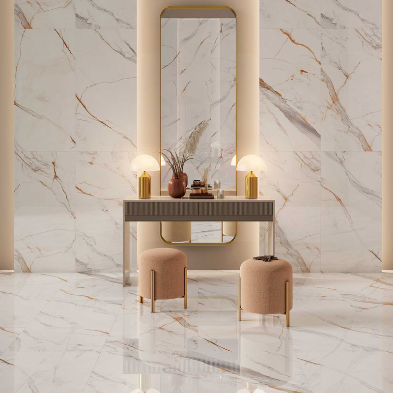 PISO PORCELANICO CARALATTA GOLD PULIDO 60X120 (CAJA 2.16)3PZ