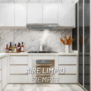 CAMPANA EXTRACTORA A PARED ACERO INOXIDABLE Y CRISTAL 60 CM MODELO:CAMEXPA60AV