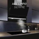 CAMPANA EXTRACTORA A PARED ACERO INOXIDABLE Y CRISTAL TEMPLADO 60 CM / CONTROL DIGITAL CON WIFI MODELO:CAMEXPA60VT