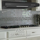 CAMPANA EXTRACTORA A PARED ACERO INOXIDABLE 60 CM COLOR NEGRO MODELO:CAMEXPA80AN