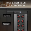 CAVA ENFRIADORA DE VINOS TERMOELÉCTRICA PARA 12 BOTELLAS / CONTROL DIGITAL / RANGO DE TEMPERATURA DE 10 A 18°C NUUR MODELO:CAVA12