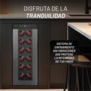 CAVA ENFRIADORA DE VINOS TERMOELÉCTRICA PARA 12 BOTELLAS / CONTROL DIGITAL / RANGO DE TEMPERATURA DE 10 A 18°C NUUR MODELO:CAVA12