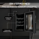 CAVA ENFRIADORA DE VINOS TERMOELÉCTRICA PARA 8 BOTELLAS / CONTROL DIGITAL / RANGO DE TEMPERATURA DE 8 A 18°C NUUR MODELO:CAVA8