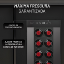 CAVA ENFRIADORA DE VINOS TERMOELÉCTRICA PARA 8 BOTELLAS / CONTROL DIGITAL / RANGO DE TEMPERATURA DE 8 A 18°C NUUR MODELO:CAVA8