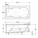 TINA SPINNING CON HIDROMASAJE CON FALDÓN