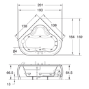 TINA VOLGA DE LUJO CON HIDROMASAJE