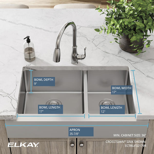TARJA ELKAY  ECTRUF32179R SATINADO PULIDO
