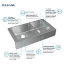 TARJA ELKAY  ECTRUF32179R SATINADO PULIDO