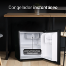 MINI FRIGOBAR CON CONTROL MECÁNICO Y COMPRESOR CAPACIDAD 46L 1.6PIES PUERTA COLOR ACERO INOXIDABLE CON LLAVE NUUR MODELO:FRIGO46L
