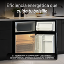 FRIGOBAR 2 PUERTAS CON CONTROL MECÁNICO Y COMPRESOR CAPACIDAD 90L 3.2 PIES NUUR MODELO:FRIGO90L2P