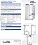 DISPENSADOR DE JABÓN FUTURA RELLENABLE SATINADO ACERO INOXIDABLE AC53050