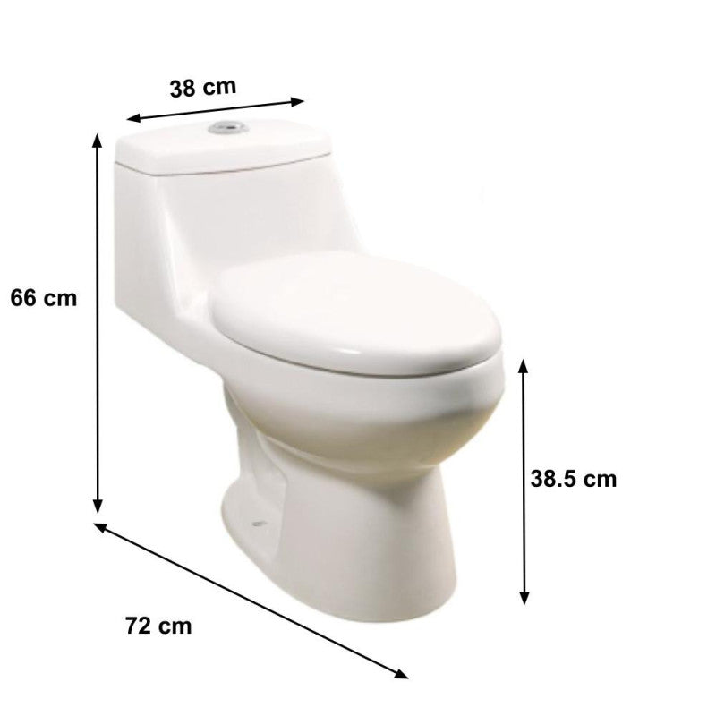 INODORO NATIA MOD.OLIVO DUAL FLUSH BLANCO (DESCARGA 3 Y 5L)