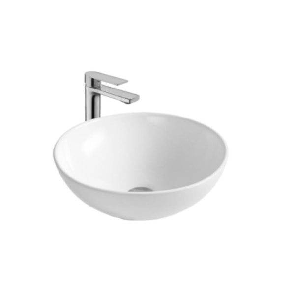 LAVABO CERAMICO DE SOBREPONER CEREZO BLANCO BRILLANTE NATIA