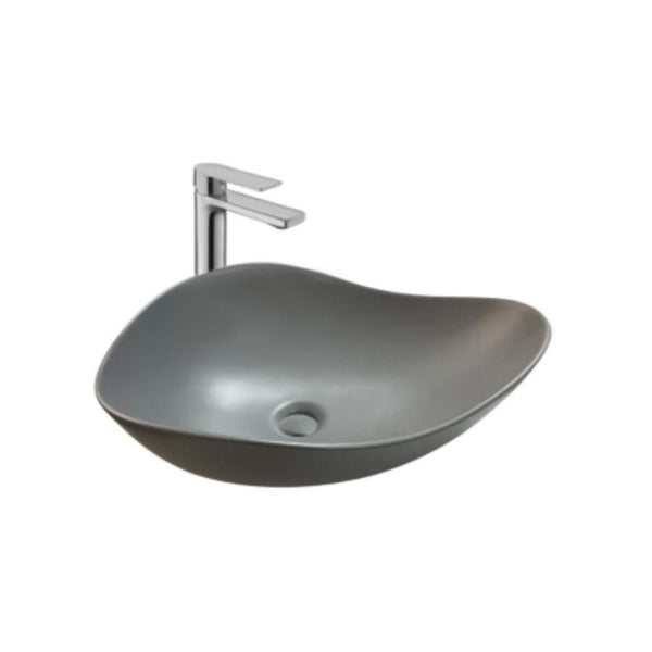 LAVABO CERAMICO OVALADO DE SOBREPONER NATIA MOD.ALMENDRO GRIS