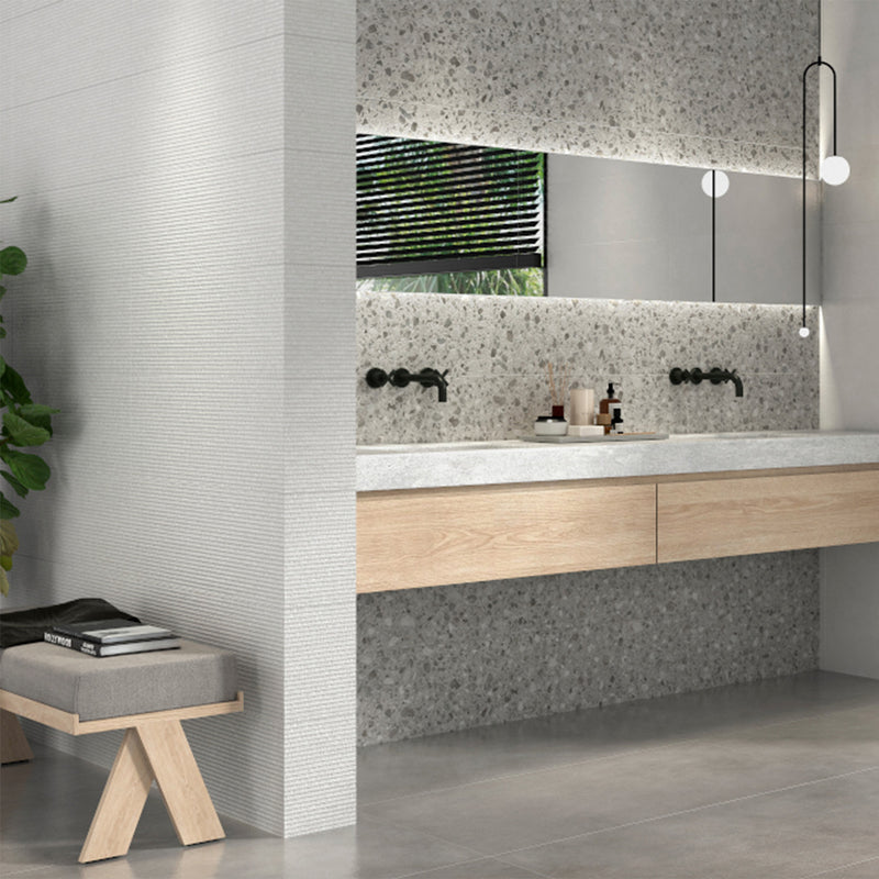 MURO PORCELANICO DOLCE DECO ACABADO WHITE  25 X 75 (CAJA DE 1.45 M2)