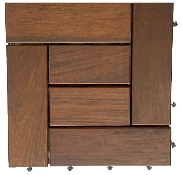 PISO DE MADERA IPE MODULAR PARA EXTERIOR GOLDEN DECK EBRO 30x30cm