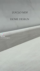 ZOCLO DE MADERA MDF GRIS CLARO  200X6X1.2 CM P6063