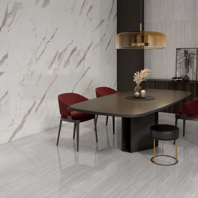 PISO PORCELANICO STATUARIO WHITE PULIDO 60X120 (CAJA 2.16)3PZ