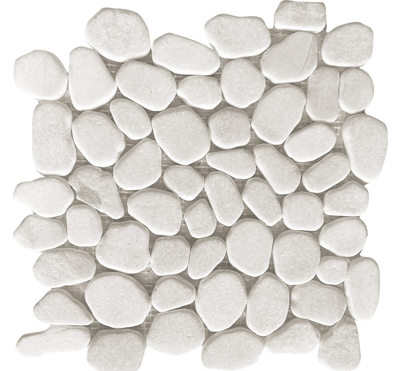 PIEDRA DE RIO PLANO MATE WHITE 30.5X30.5 (CAJA DE 11 PZAS = 1.023 M2)