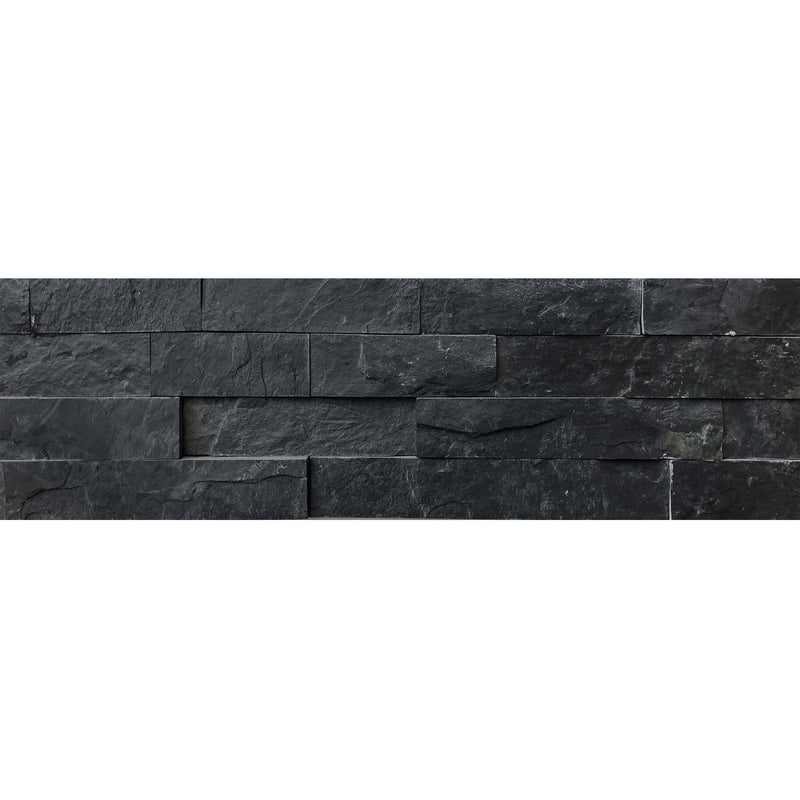 PIEDRA NATURAL ZENIT BLACK 15 X 60 CM (CAJA DE 5 PZAS = 0.45 M2)