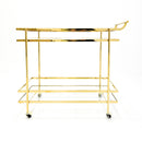 CARRO DE SERVICIO ORO CRISTAL CLARO 108*46*90 CM