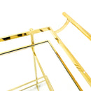 CARRO DE SERVICIO ORO CRISTAL CLARO 108*46*90 CM