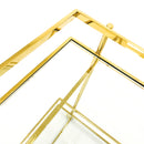 CARRO DE SERVICIO ORO CRISTAL CLARO 108*46*90 CM